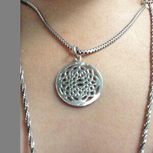 Sterling Silver Floral Celtic Pendant